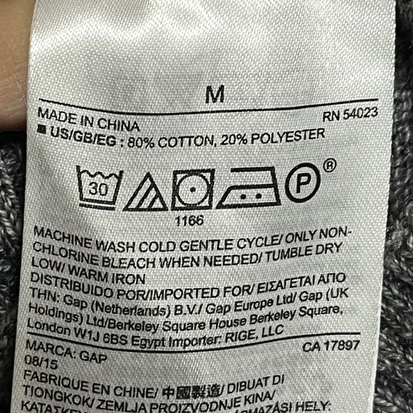 GAP Heather Grey Pullover | Classic Crewneck | Men’s Medium - Picture 5 of 9